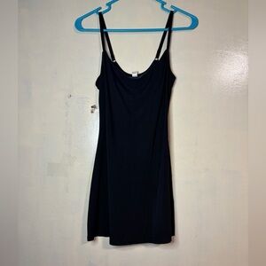 Victoria’s Secret black slip dress size L built in bra lingerie